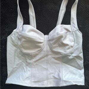 Alo grey bustier top sport bra